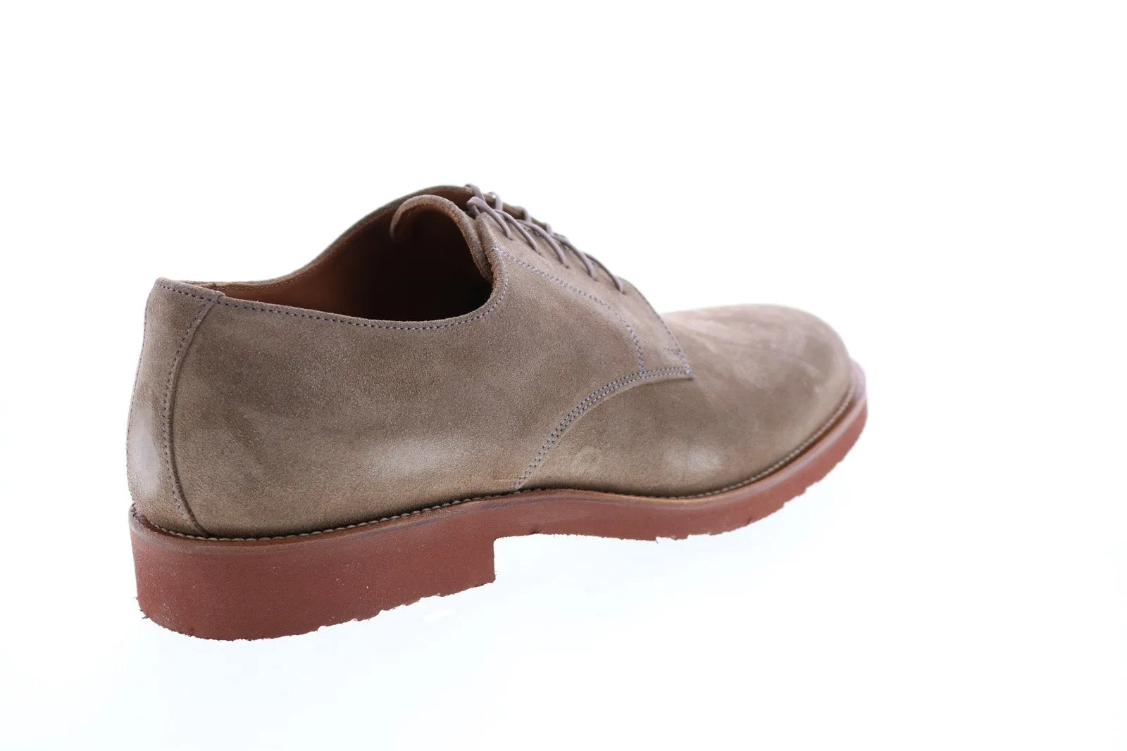 Aquatalia Neal Suede 34M0872-TPE Mens Brown Oxfords & Lace Ups Plain Toe Shoes