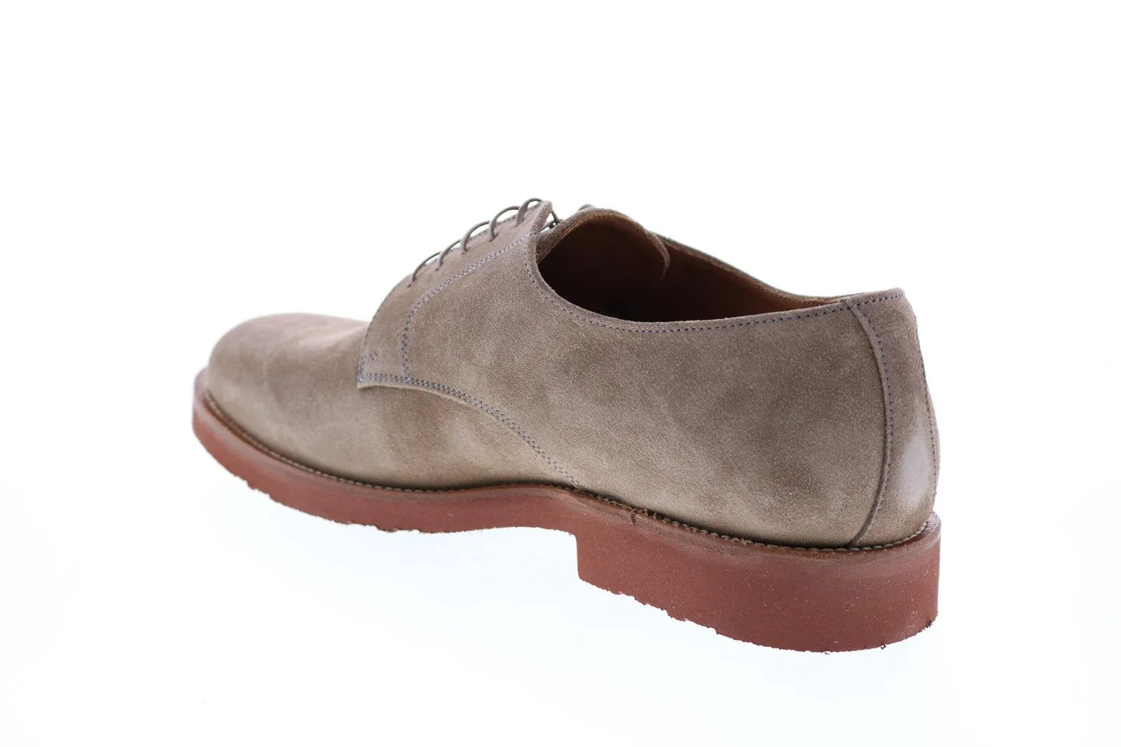 Aquatalia Neal Suede 34M0872-TPE Mens Brown Oxfords & Lace Ups Plain Toe Shoes