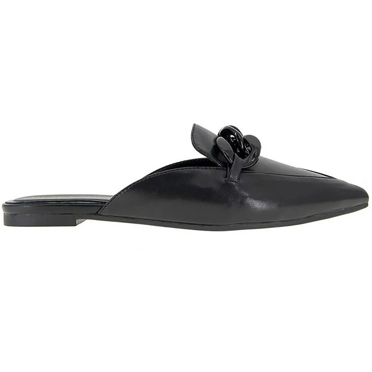 BCBGeneration Womens Faux Leather Chain Mules