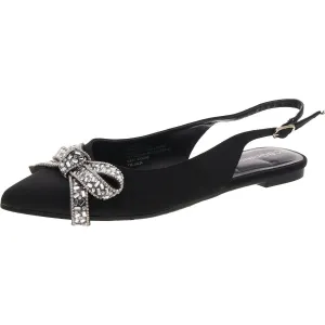 BCBGeneration Womens Katly Satin Bow Slingbacks
