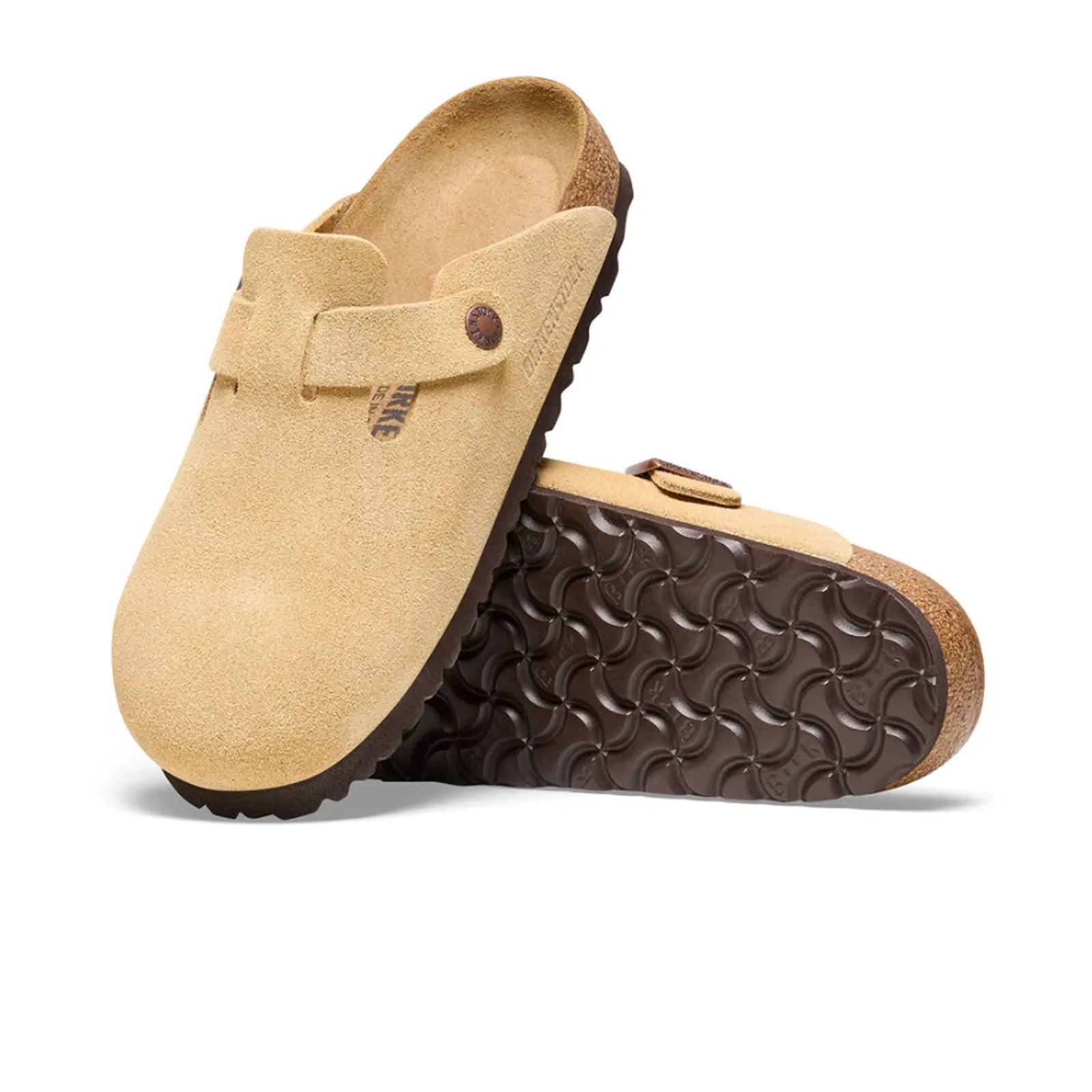 Birkenstock Boston Narrow Clog (Women) - Latte Cream Suede