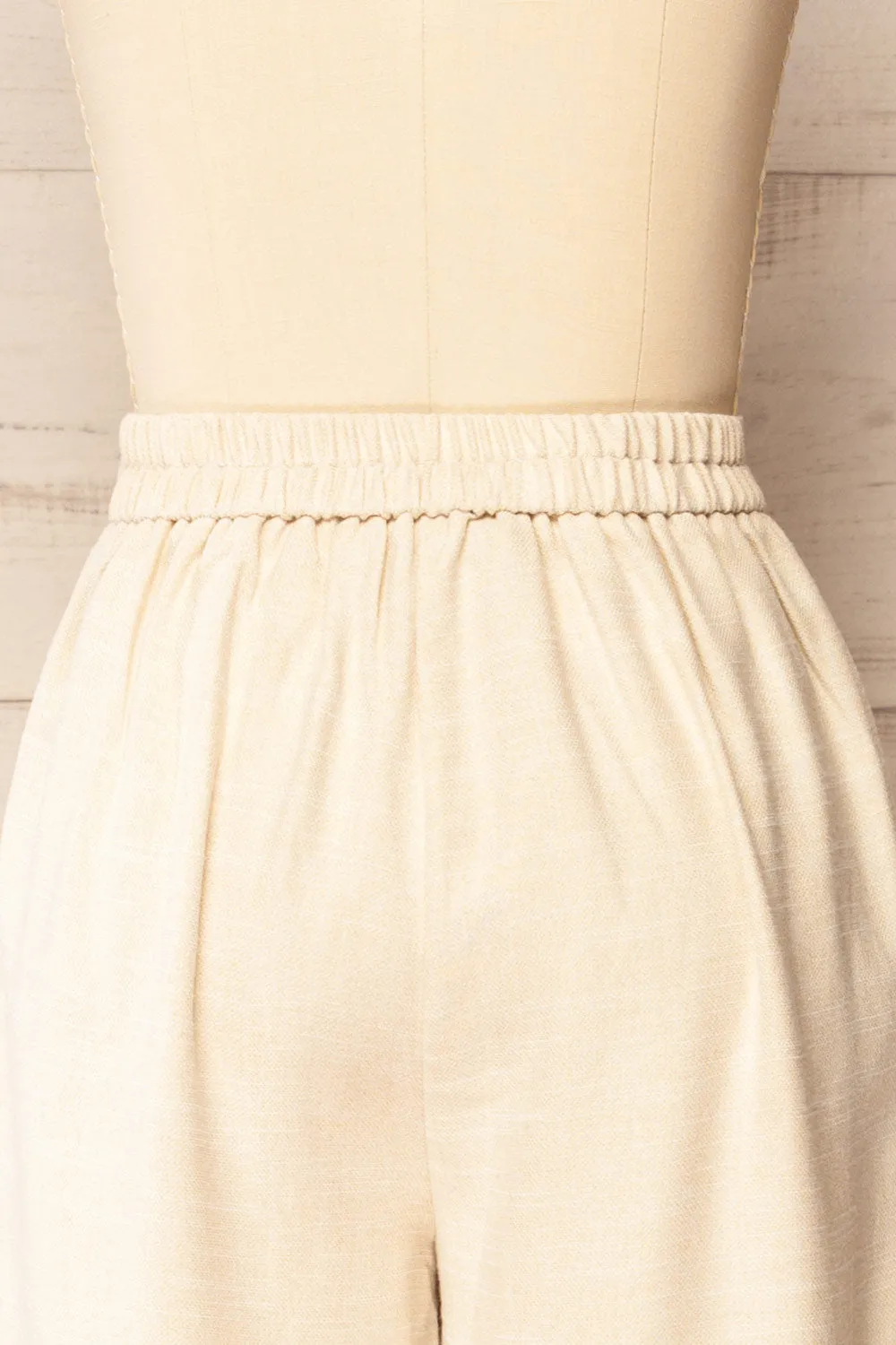 Borden | Beige Wide Leg Pants