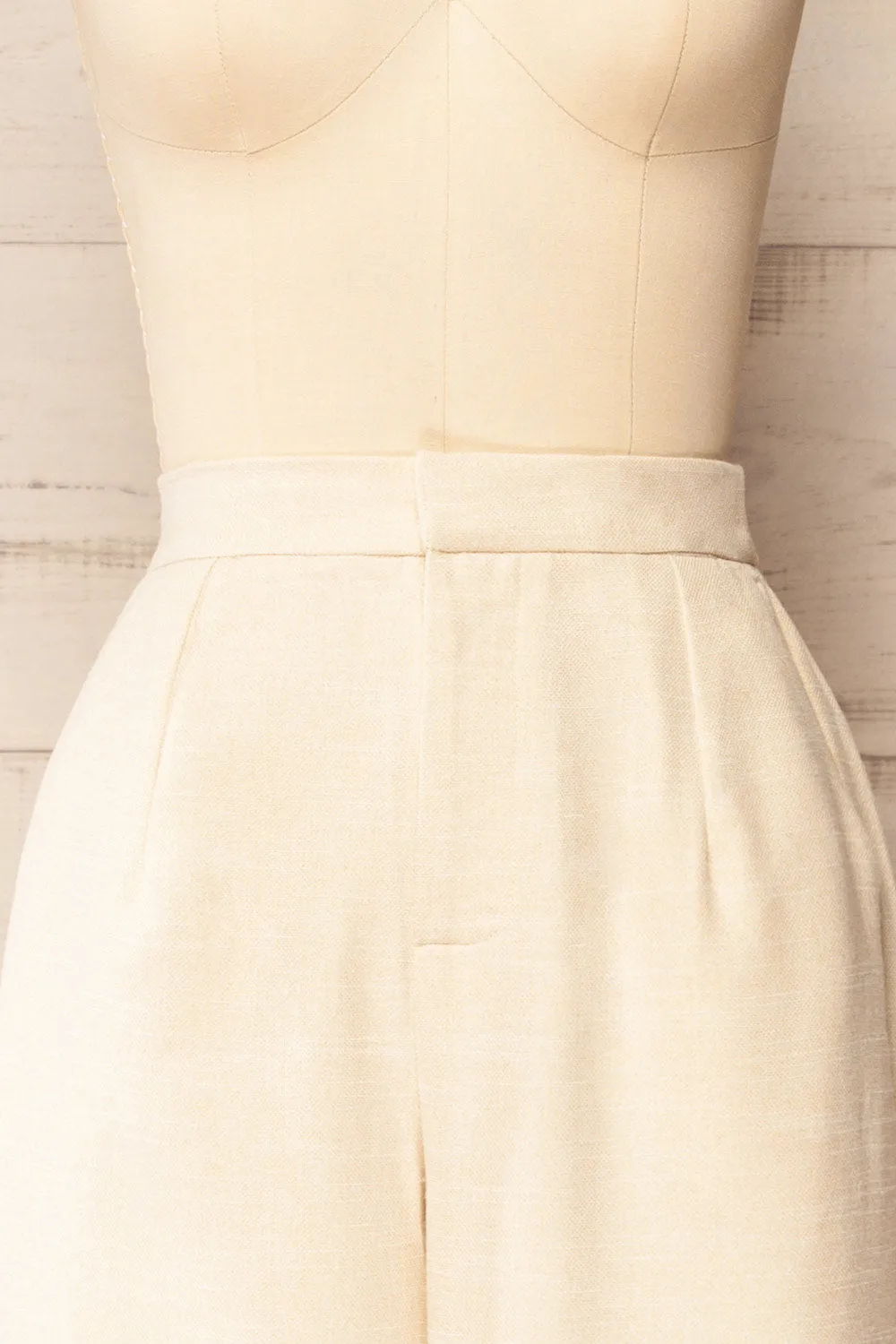 Borden | Beige Wide Leg Pants