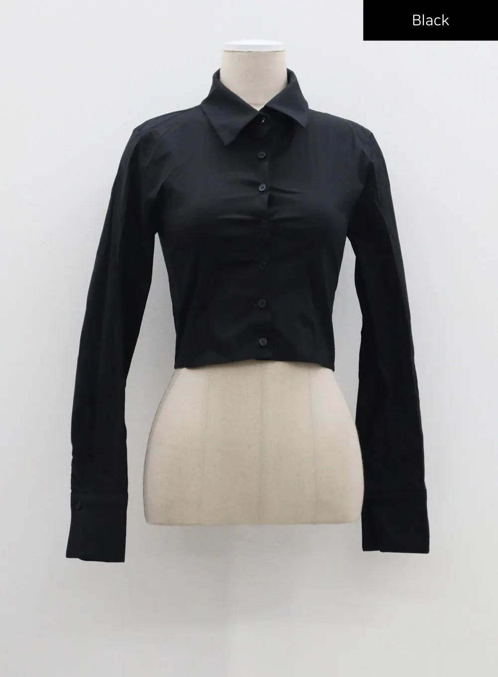 Button Cropped Shirt CF324