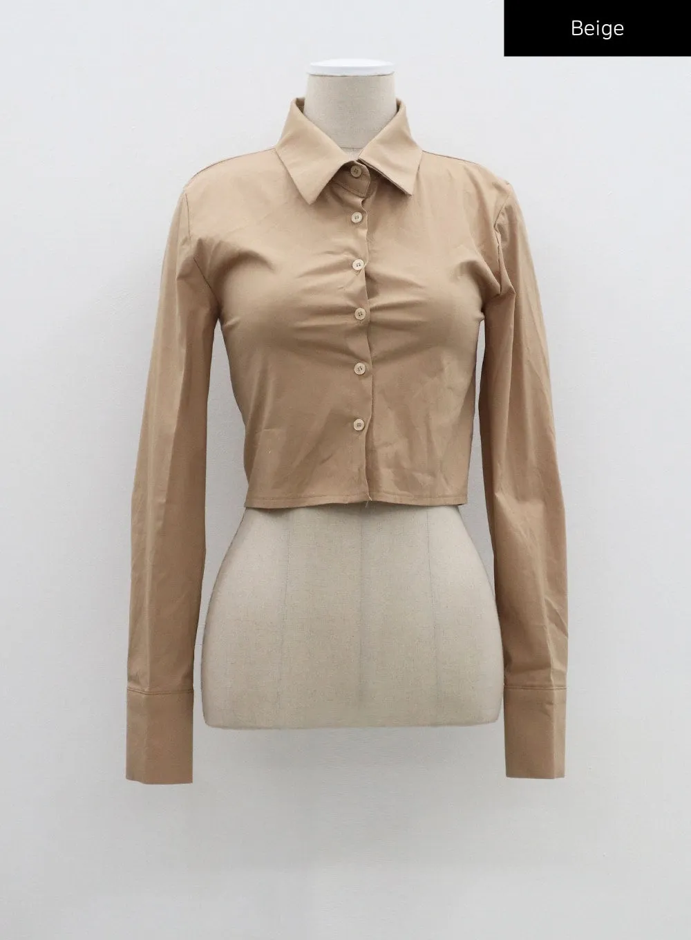 Button Cropped Shirt CF324