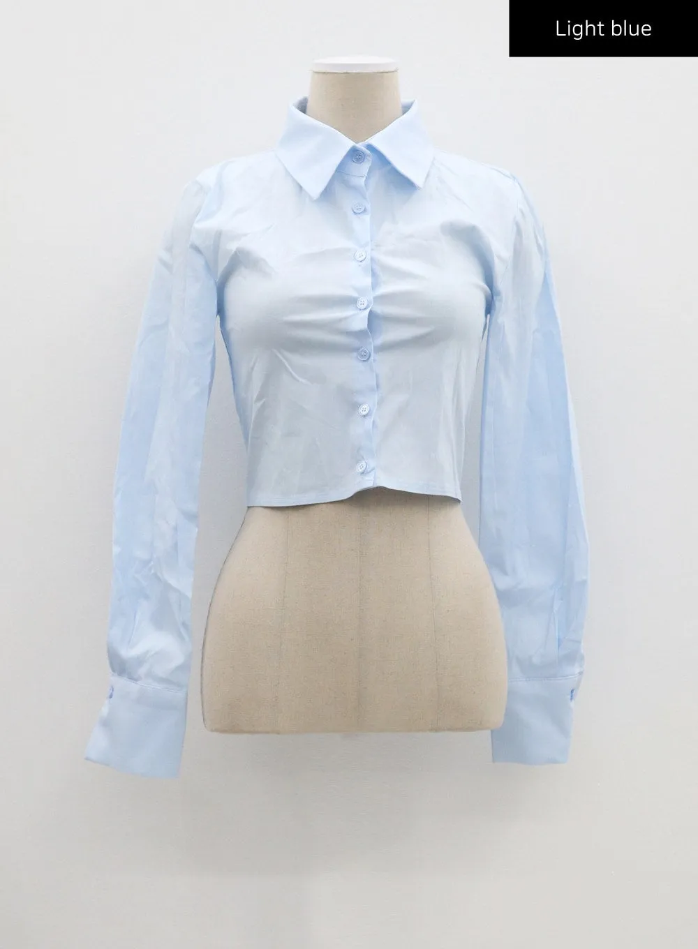 Button Cropped Shirt CF324