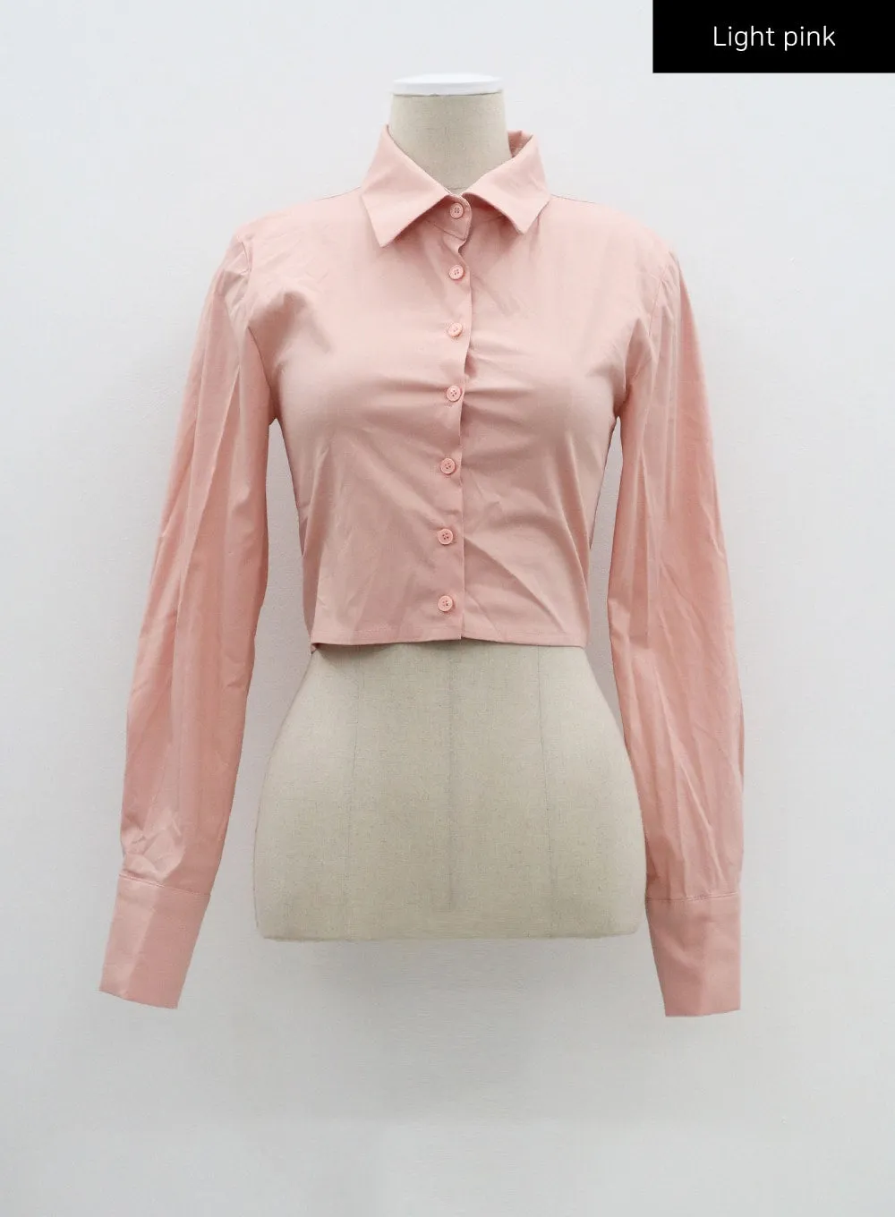 Button Cropped Shirt CF324