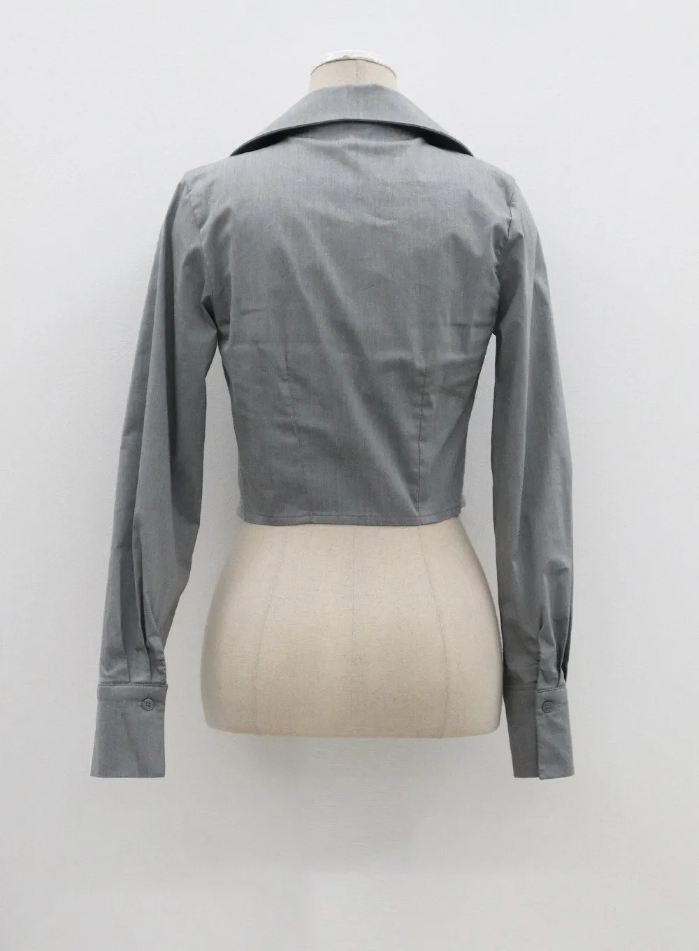 Button Cropped Shirt CF324
