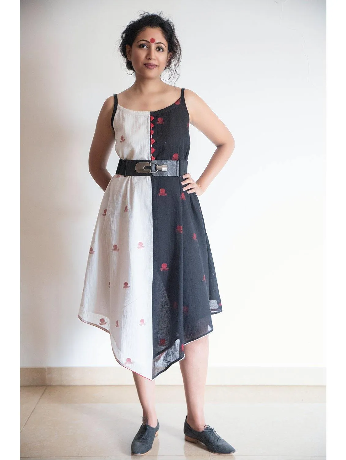 B/W Jamdani dress
