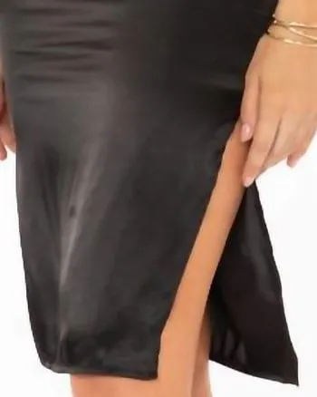 Camila Slip Dress in Black | Black