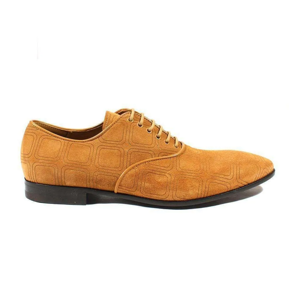 Cesare Paciotti Luxury Italian Men's Designer Shoes Vit Camoscio Biscotto Suede Oxfords (CPM2423)