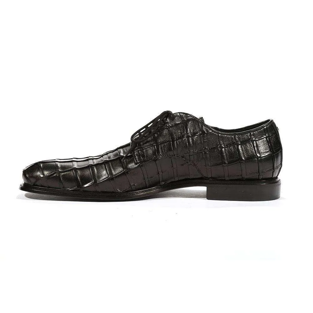 Cesare Paciotti Luxury Italian Men's Oxfords Black Nappa Plisse Designer Shoes (CPM5443)