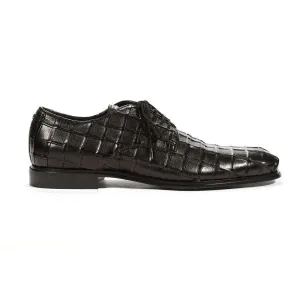 Cesare Paciotti Luxury Italian Men's Oxfords Black Nappa Plisse Designer Shoes (CPM5443)