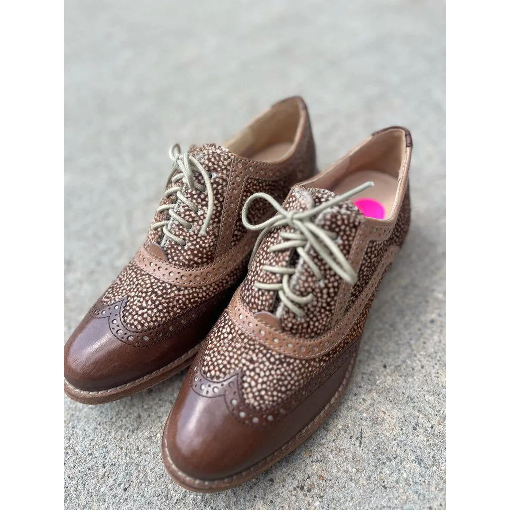 Cole Haan Skylar Calf Hair Oxfords - Size 5.5