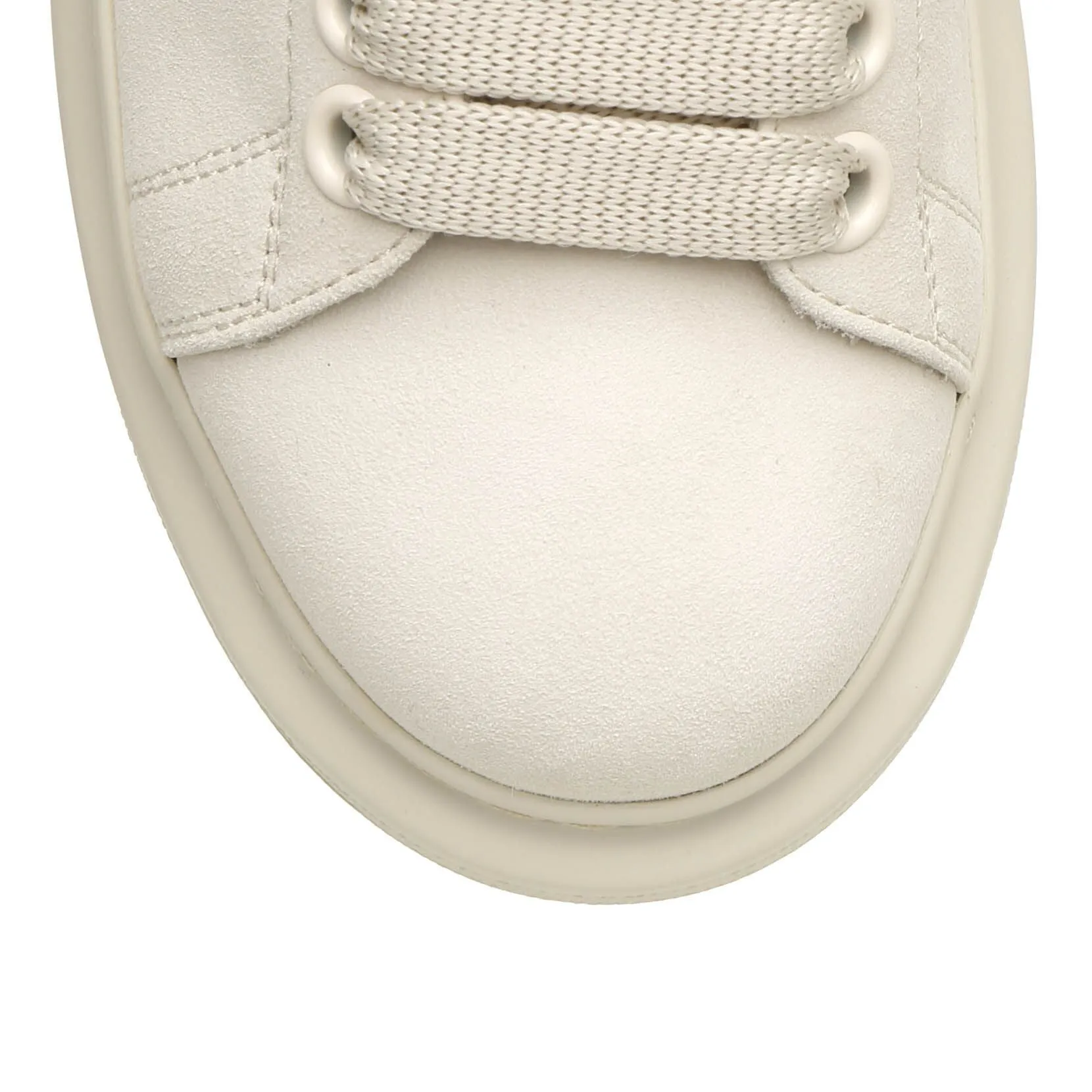 Cream suede classic sneakers