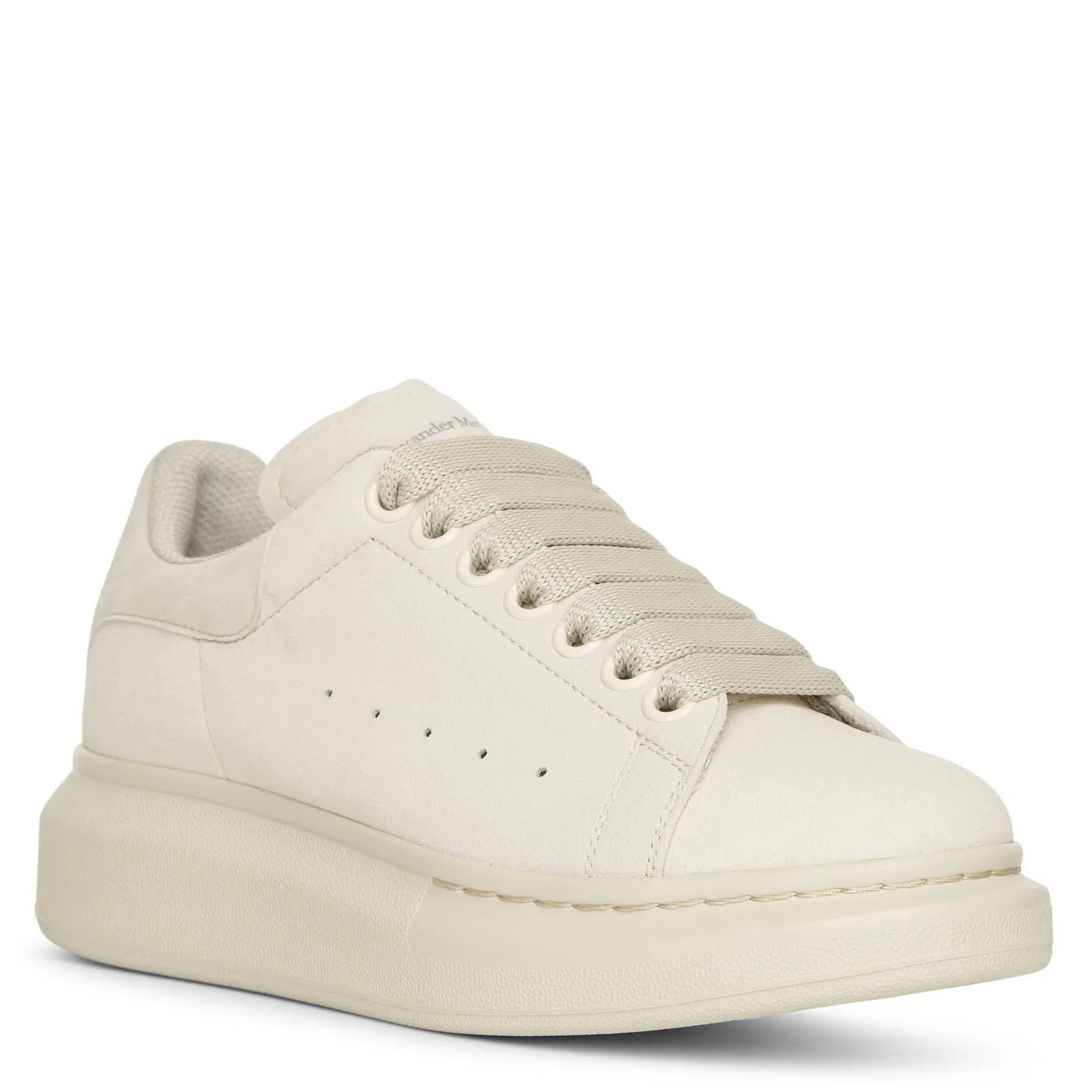 Cream suede classic sneakers