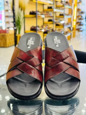 CROSS STRAP SLIPPERS