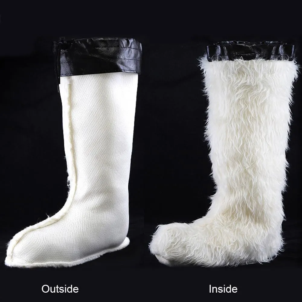 Detachable Fur Lined Rain Boots for Men, Waterproof PVC Mens Rain Boots for Garden Fishing Outdoor Work Mud Boots