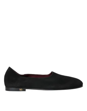 Dolce & Gabbana Black Suede Loafers