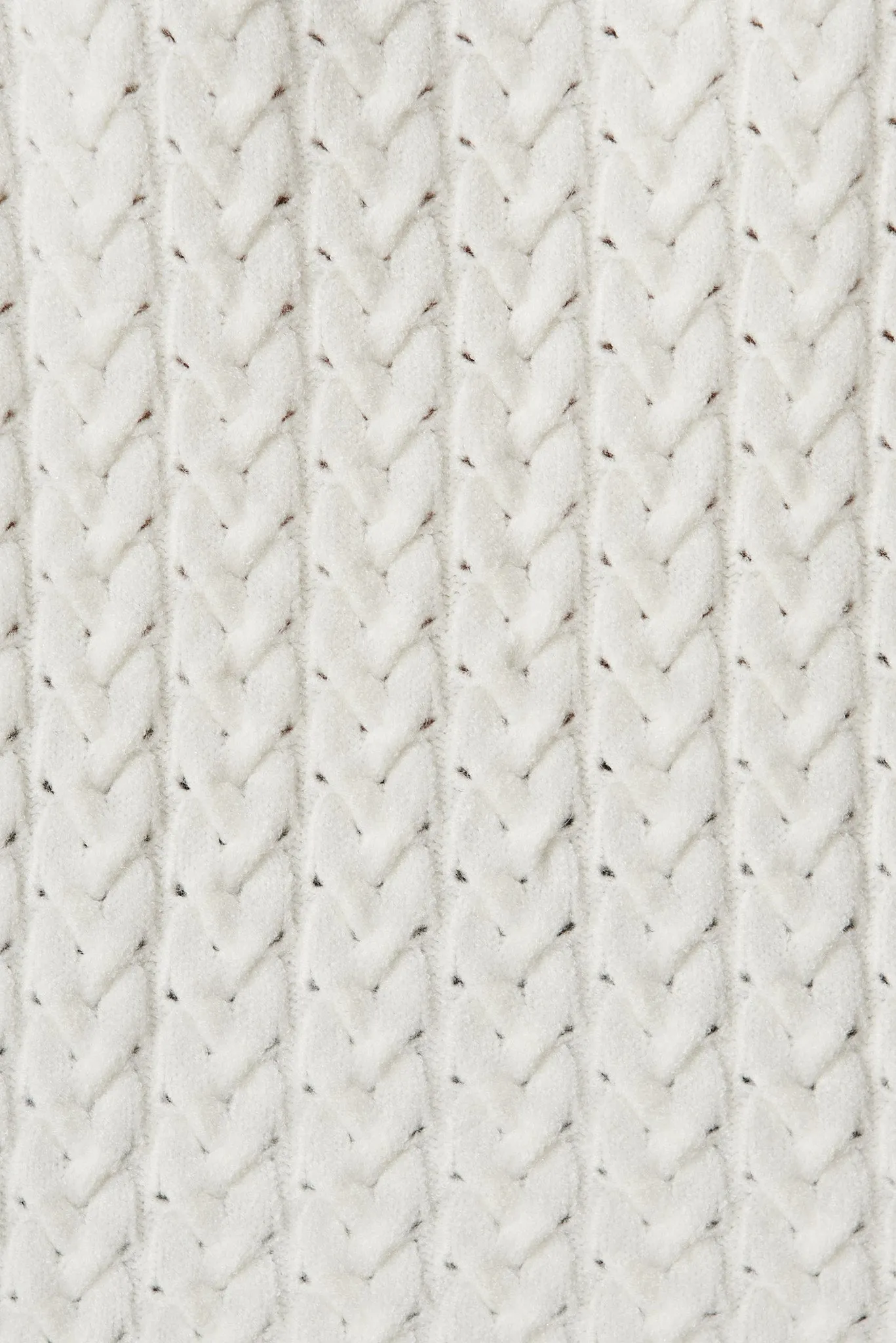 Elstow Knit In White Wool Blend
