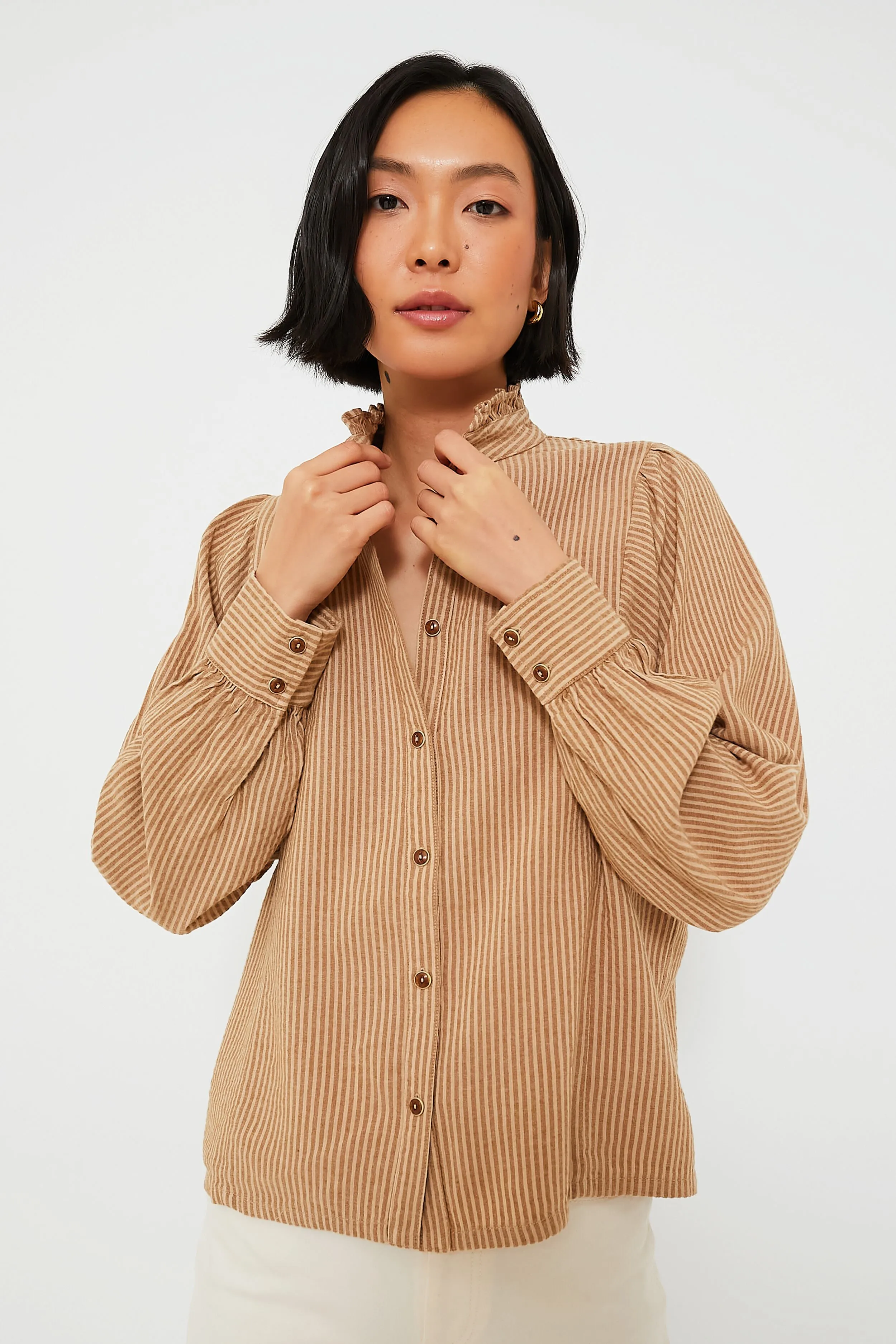 Fawn Stripe Serafina Shirt