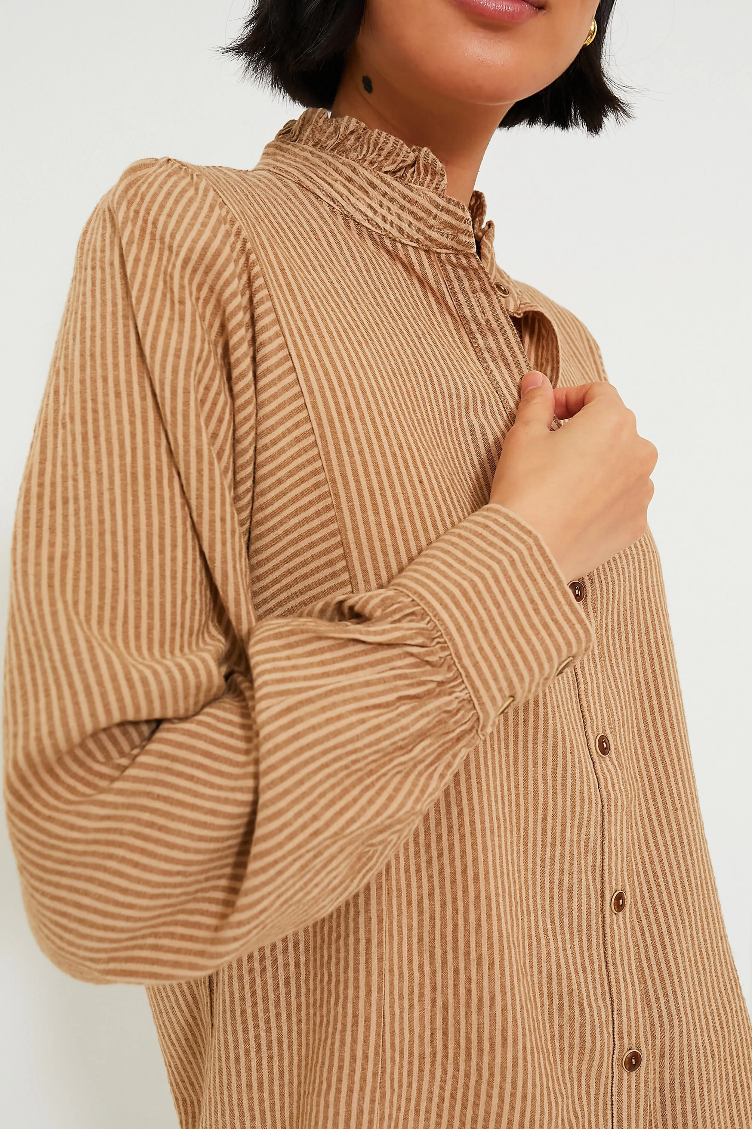 Fawn Stripe Serafina Shirt