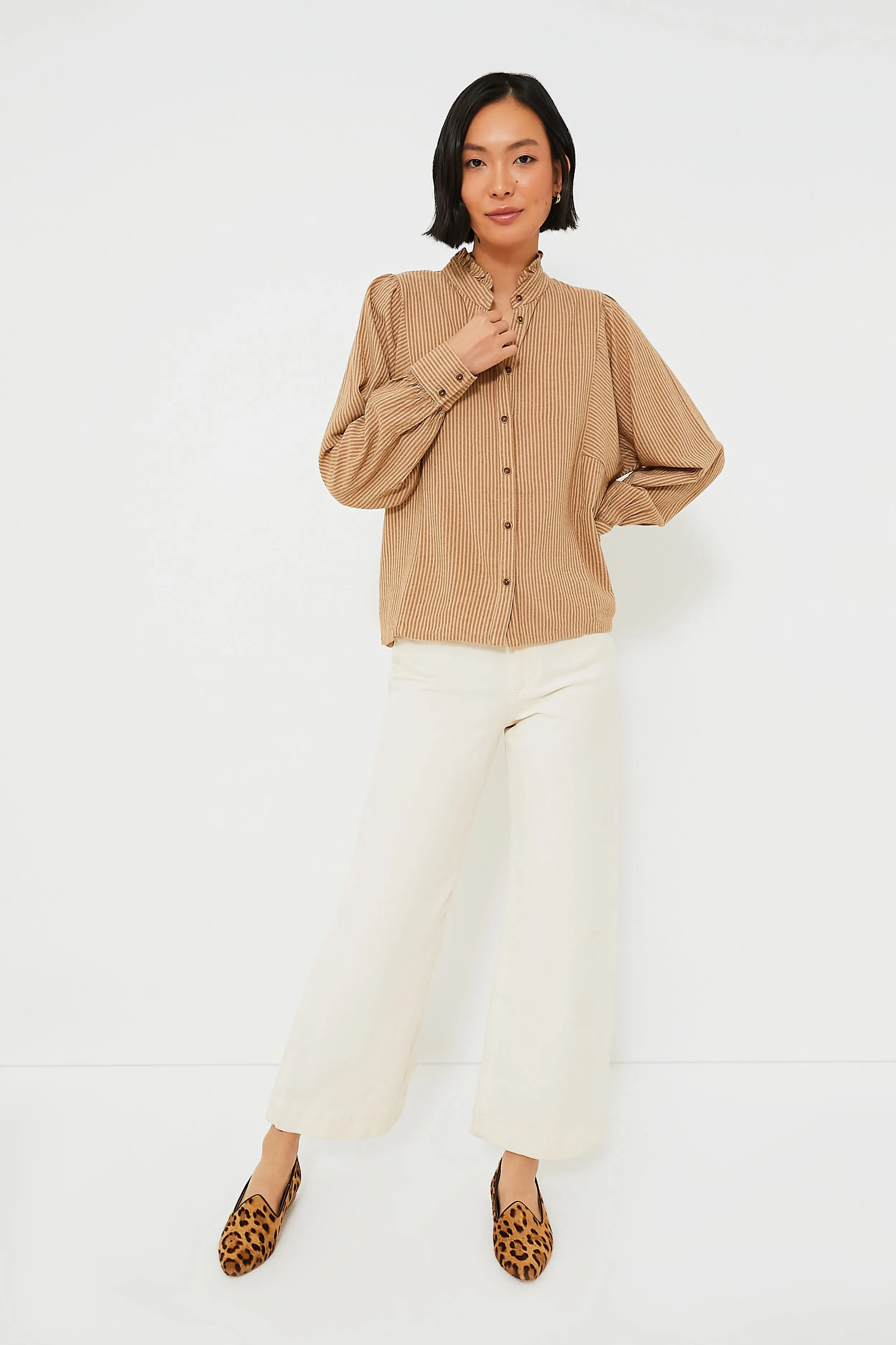 Fawn Stripe Serafina Shirt