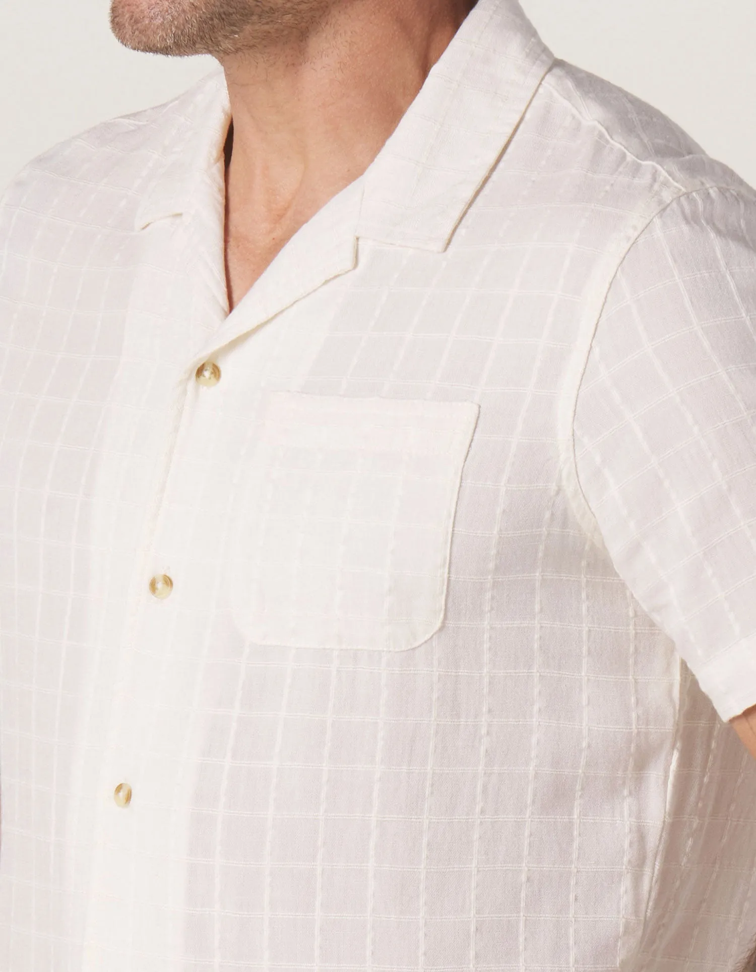 Freshwater Camp Shirt in Oasis Ivory