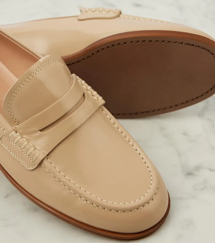 Gianvito Rossi Georgie Nuit patent leather loafers