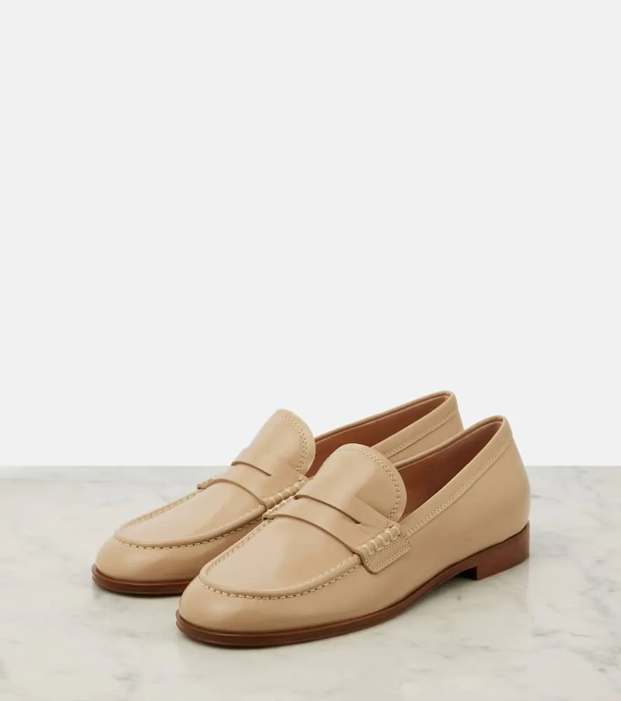 Gianvito Rossi Georgie Nuit patent leather loafers