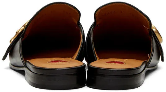 Gucci Black Peyton Slippers