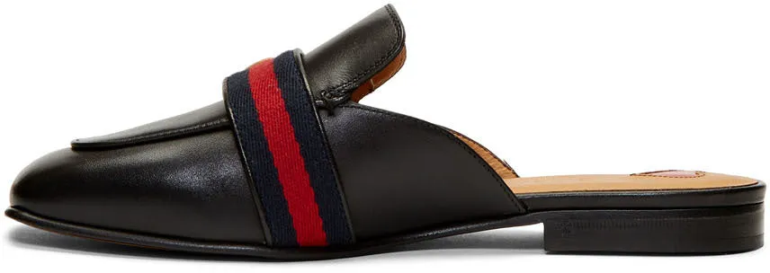 Gucci Black Peyton Slippers
