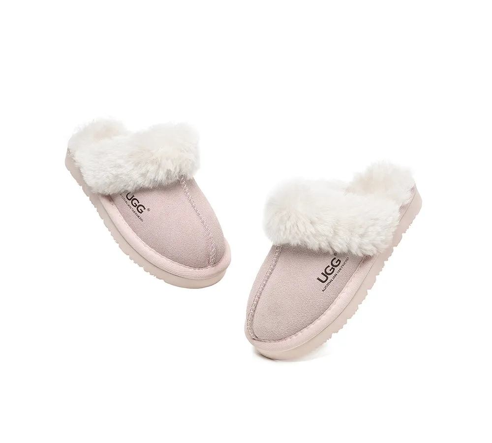 Kids Australian Sheepskin Wool Slippers Muffin