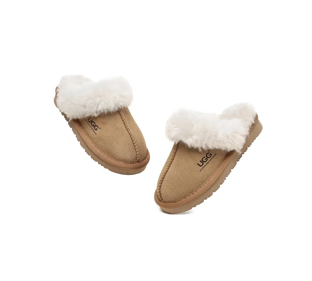Kids Australian Sheepskin Wool Slippers Muffin