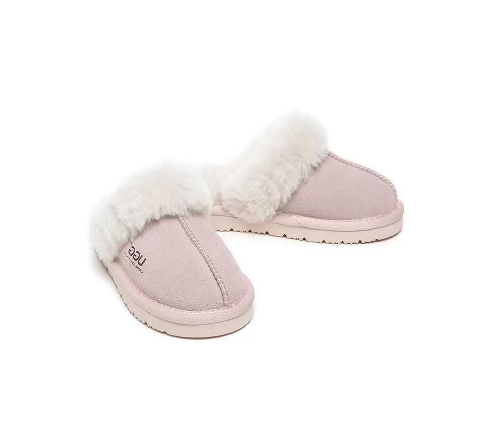 Kids Australian Sheepskin Wool Slippers Muffin