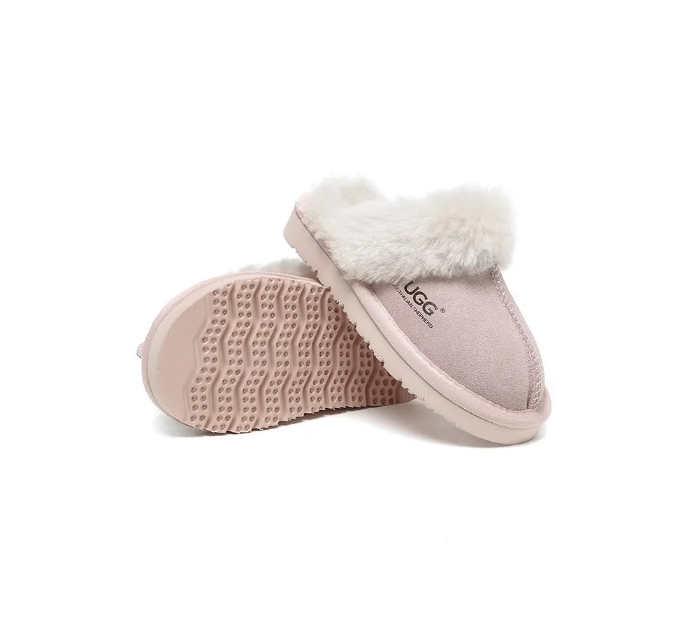 Kids Australian Sheepskin Wool Slippers Muffin