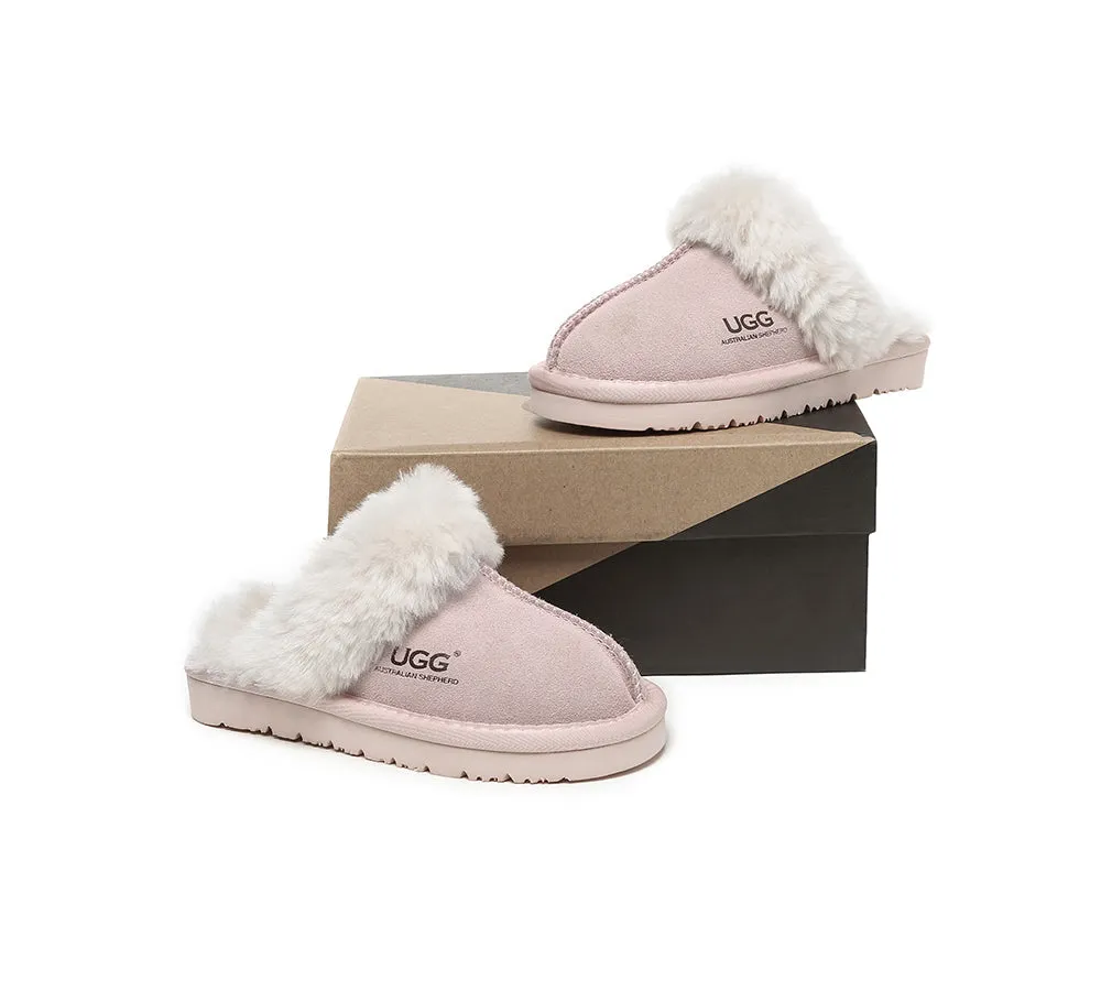 Kids Australian Sheepskin Wool Slippers Muffin