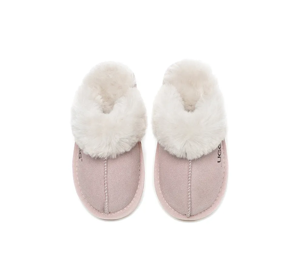 Kids Australian Sheepskin Wool Slippers Muffin