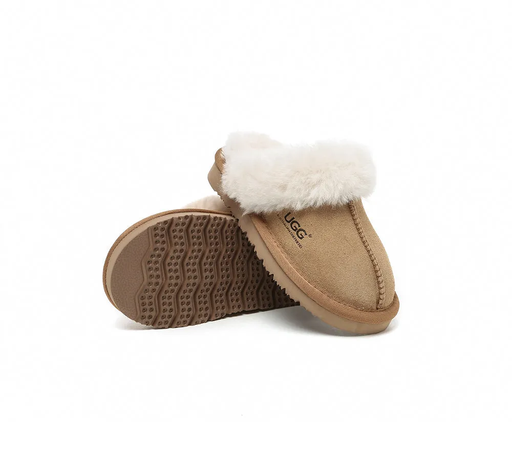 Kids Australian Sheepskin Wool Slippers Muffin