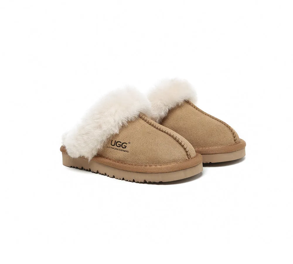Kids Australian Sheepskin Wool Slippers Muffin