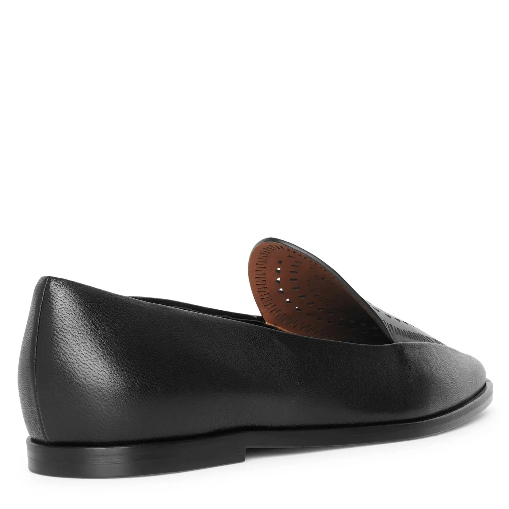 Laser-cut leather loafers