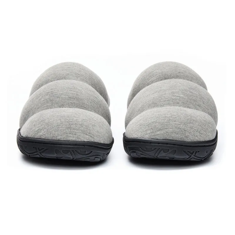 Matt - Jersey Puffa Mule Slipper - Grey Marl