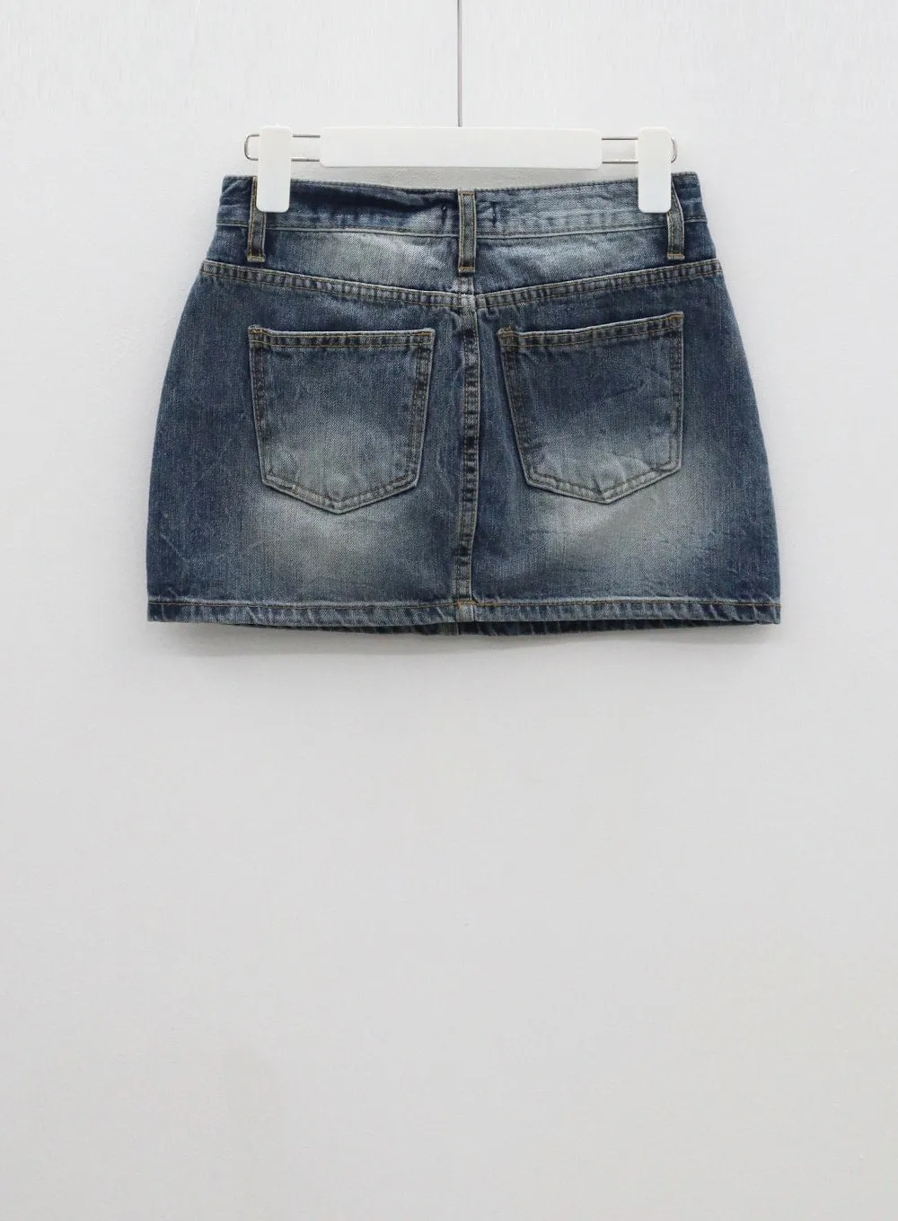 Mid-Rise Denim Mini Skirt CF327