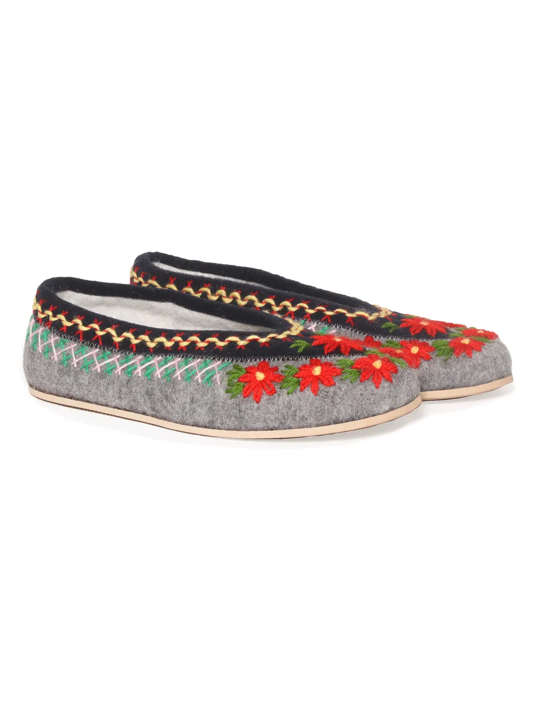 Polish felt slippers