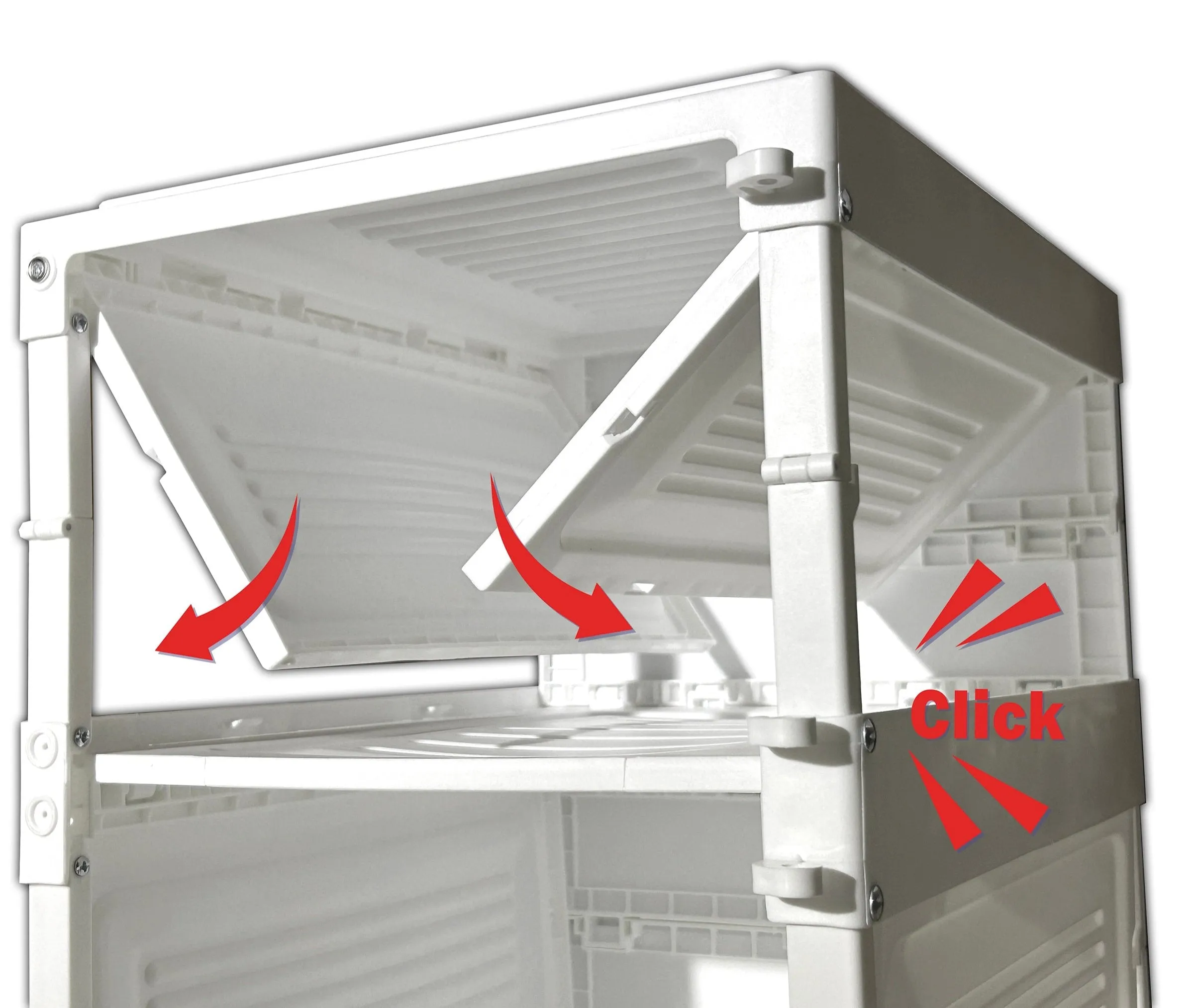 Pop-Up™ Shoe Shelf — Collapsible Stackable Storage Unit