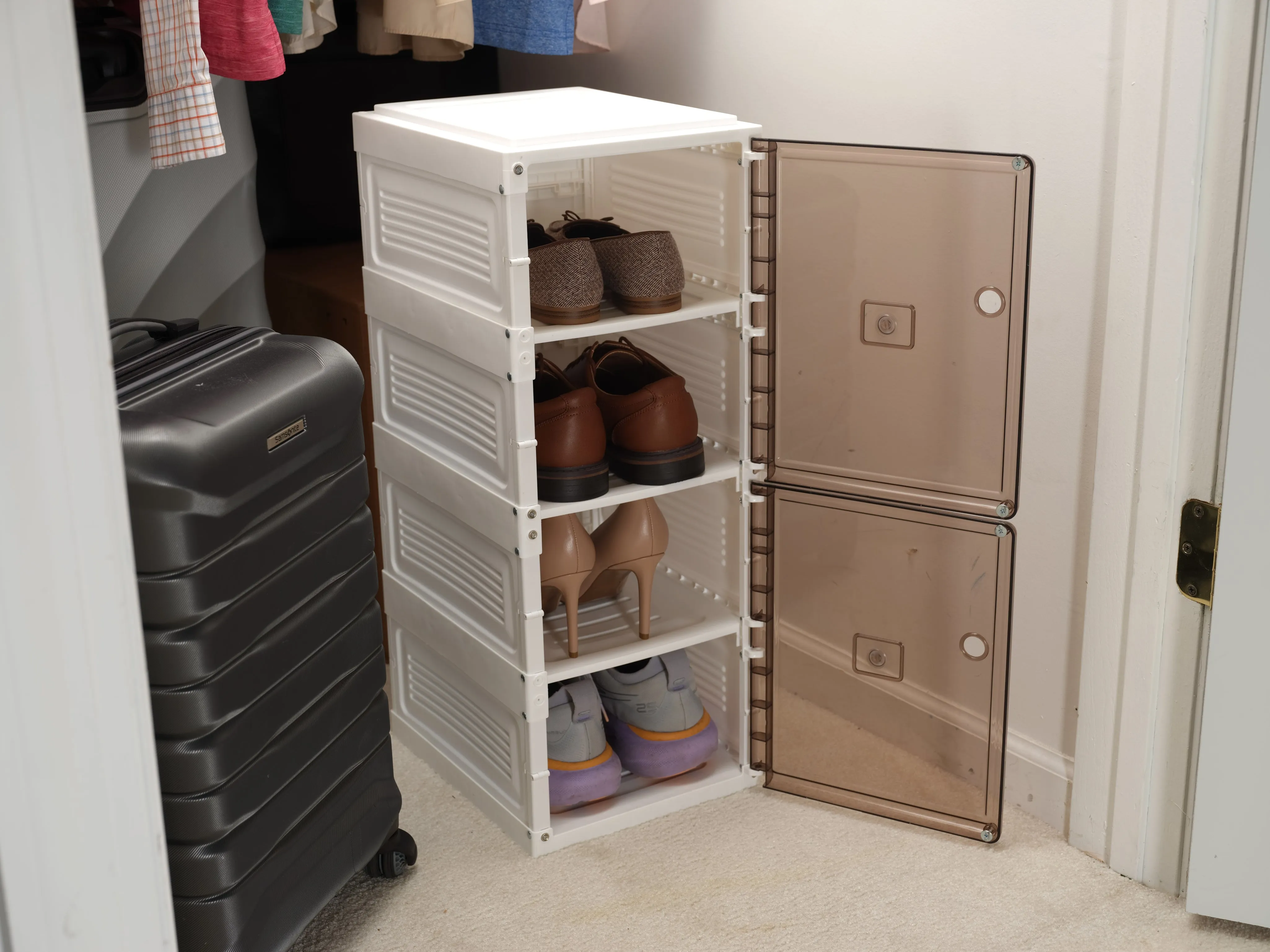 Pop-Up™ Shoe Shelf — Collapsible Stackable Storage Unit