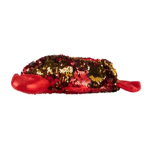 Red & Gold Sequin Lobster Slippers