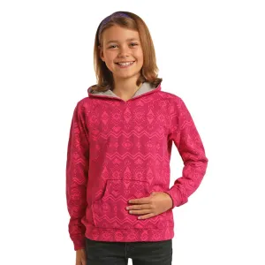 Rock & Roll Cowgirl Girls' Aztec Print Hoodie