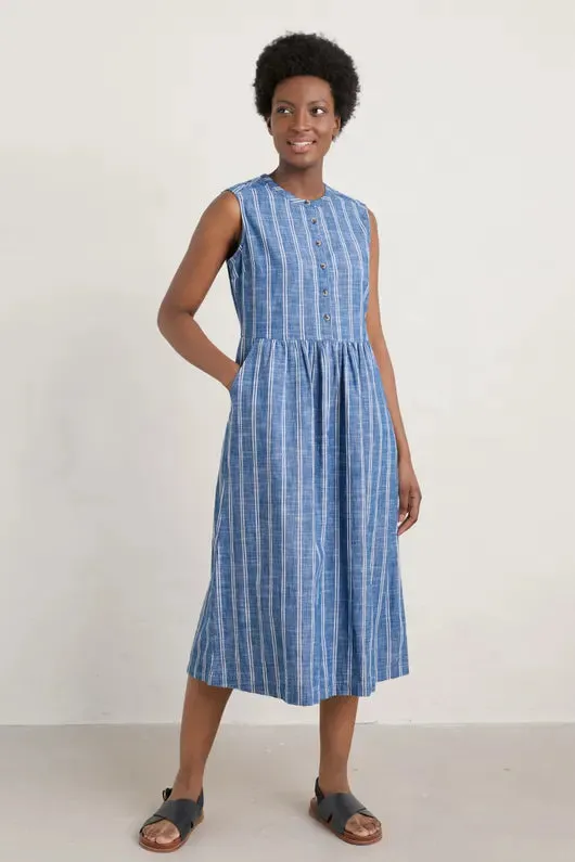 Seasalt Creek Cottage Dress-Chesil Stripe 
Marine