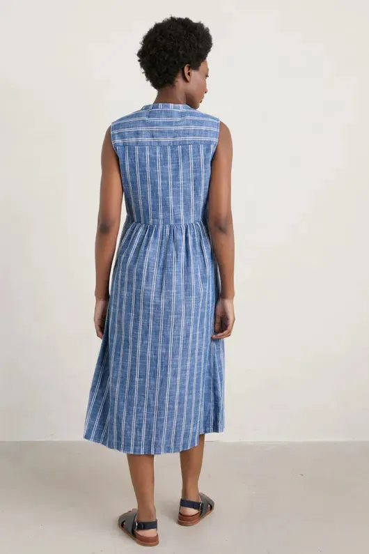 Seasalt Creek Cottage Dress-Chesil Stripe 
Marine